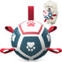 Dog Toys Soccer Ball with Straps, Outdoor Interactive Tug of War Toy for Small Dogs, Blue & Red, 5 Inch