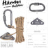 Hikeman 4 Pack Camping Rope with Locking Carabiner Clip, 4mm Reflective Guy Lines with Triangular Adjuster, Nylon Cord
