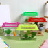 NOLITOY 4pcs Mini Fish Tank, Plastic Fish Box Breeding Case with Handle for Shrimp, Turtle, Goldfish