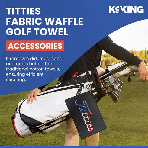 K9King Funny Golf Microfiber Towel - Premium Towel with Clip Holder, Ideal Accessories for Men and Women Golfers