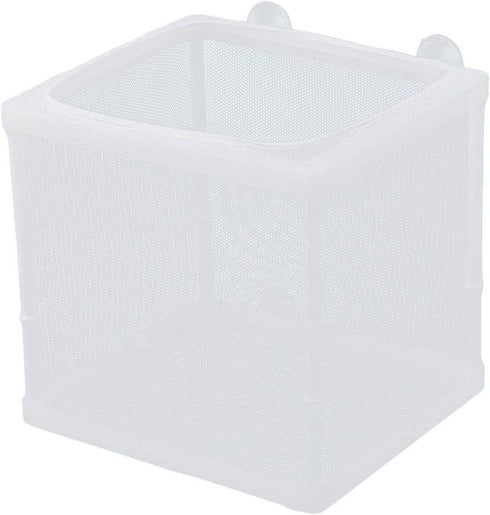 Fish Hatchery Breeder Box, Nylon Incubator Mesh for Fish Breeding Tanks Isolation Box (White Square, 20PCS)
