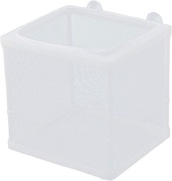 Fish Hatchery Breeder Box, Nylon Incubator Mesh for Fish Breeding Tanks Isolation Box (White Square, 20PCS)