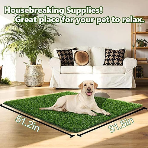 SSRIVER Pad,51.2x31.5In Dog Grass Fake Grass for Dogs,Artificial Grass Pee Pad for Puppies Potty Training Indoor