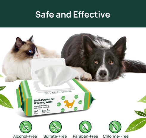 400 Unscented Dog Wipes for Paws and Butt, Large Thick Puppy Wipes for Dogs and Cats, Cleaning and Deodorizing