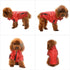 Lovelonglong Cool Dog Leather Jacket, Warm Windproof Coats for Large Medium Small Dogs, Red XXL