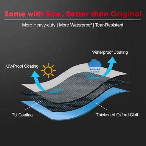 Kayak Cover 13 FT, 600D Heavy Duty Waterproof Canoe Cover for Outdoor Storage, Fits 12ft - 13ft Kayak