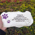Shinning Pawprints Pet Memorial Stones for Dogs or Cats, Hand Painted Garden Stones, Sympathy Gifts