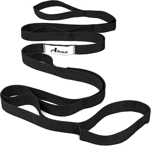 Stretching Strap Yoga Strap for Physical Therapy, 10 Loops Non-Elastic Stretch Strap for Pilates, Flexibility, Exercise