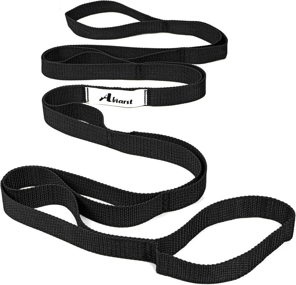 Stretching Strap Yoga Strap for Physical Therapy, 10 Loops Non-Elastic Stretch Strap for Pilates, Flexibility, Exercise