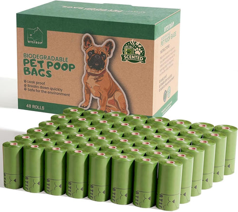ATIFBOP Biodegradable Dog Poop Bags 720 Count 48 Rolls, Leak Proof and