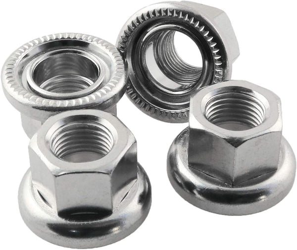 ZRM&E 4pcs M10 Bicycle Wheel Axle Nuts, 10mm Rear Wheel Screw, Nonslip Shaft for Mountain Bike and Road Vehicle