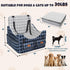 COZEER 35lbs, 4-Pocket Dog Car Seat for Small/Medium Dogs up to Storage Memory Foam Dog Booster Seat, Detachable