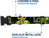 Dog Collar Plastic Clip Loki In Action, Black Gray Yellow Green, 11 to 17 Inches, 1.0 Inch Wide
