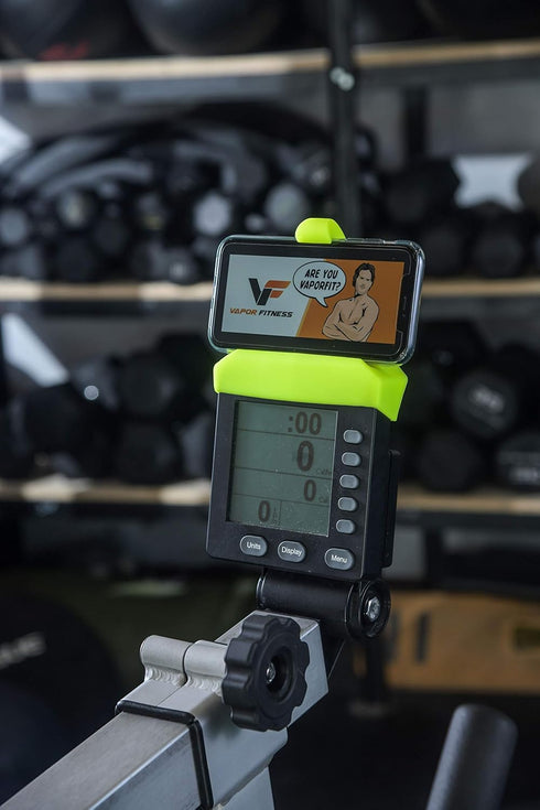 Phone Holder for PM5 Monitors of Concept 2 Rower, SkiErg, BikeErg - Silicone Smartphone Cradle for Rower Accessories