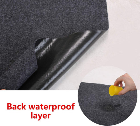 Fitness Equipment Mats - Protective Flooring Under Elliptical Machine Mat, Absorbent/Waterproof, Washable (24" x 44")