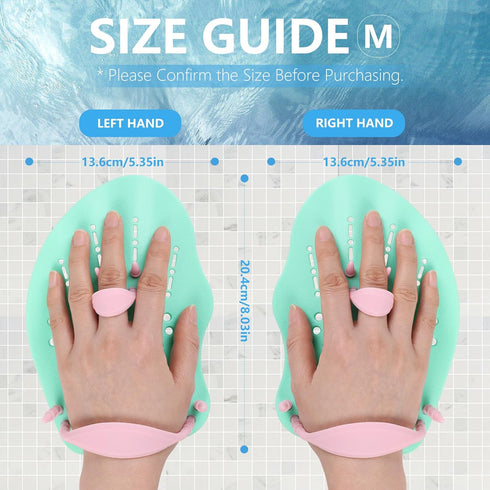 Hianjoo Swimming Swimming Hand Paddles for Junior and Adult, Power Strength Train Swim Paddles for Lap with Adjustable