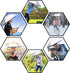 NEW-Vi Fishing Umbrella Hat - Folding Adjustable Sun Rain Cap, 37.4” Oversize Hands-Free Umbrella