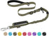Tactical Dog Leash Heavy Duty - 4-6ft No Pull Bungee for Medium Large Dogs with Comfortable Padded Double Handle, Green
