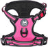 PoyPet No Pull Dog Harness, Reflective Adjustable No Choke Vest with Front & Back Leash Attachments for Small Medium