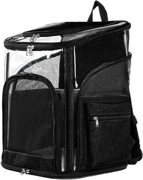 Cat & Dog Carrier for Small Medium Pets - TSA Airline Approved Soft Sided Carrier for Up to 25 Lbs, Black Grey (M: 13"