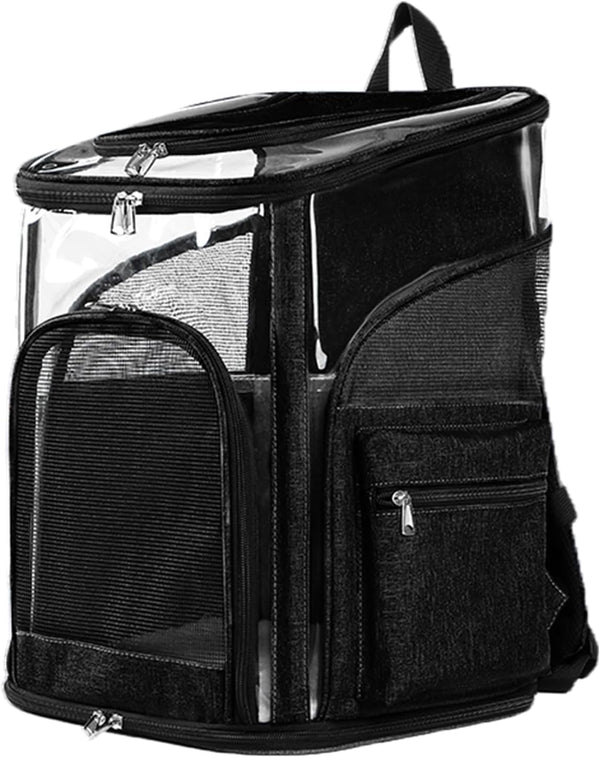 Cat & Dog Carrier for Small Medium Pets - TSA Airline Approved Soft Sided Carrier for Up to 25 Lbs, Black Grey (M: 13"