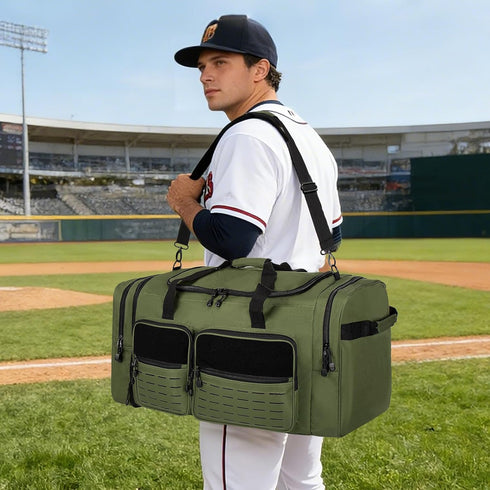 130L 32" Goloni Expandable Heavy Duty Extra Large Duffel Bag,Sports Gym Equipment Travel Duffle Bag for Soccer Baseball