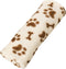 SPOT Snuggler Bone/Paws Blanket - Ultra Soft, Machine Washable Dog Blanket, 30" x 40" Cream with Bone and Paw Print