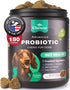Probiotics for Dogs - Support Gut Health, Immunity, Itchy Skin, Allergies - 180 Probiotic Chews for Dogs
