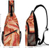 Generic Backpack 38x20cm Raw Bacon Crossbody Sling Bags Travel Chest Bag Casual Shoulder