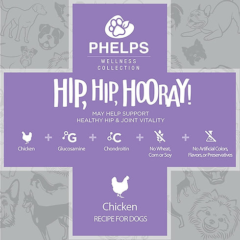 Hip, Hip, Hooray Joint Health Chicken Recipe Dog Treats, 4.5 oz