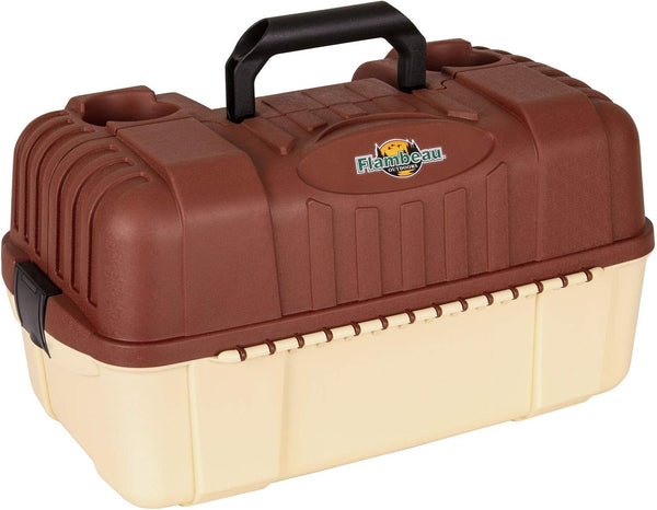Flambeau Outdoors 2059 Portable All-Weather Tackle Storage - 7-Tray, Maroon/Tan