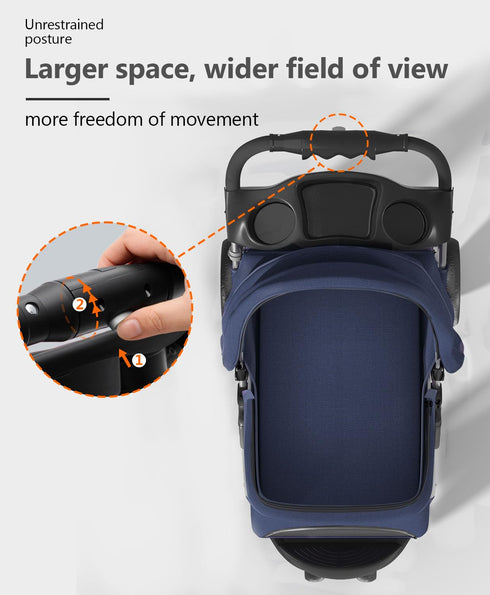3 OS MOTOR Pet Stroller with Wheels for Small/Medium Pets, Portable Travel Foldable Carrier Jogger for Dog Cat Puppy