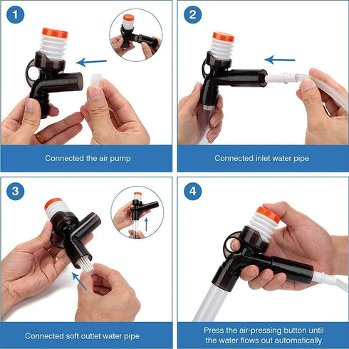 Aquarium Gravel Cleaner Kit, Long Nozzle Water Changer for Water Changing and Filter Gravel Cleaning with Adjustable