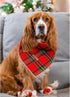 1 Pack Lionheart glory Dog Bandana Washable Soft Cotton Christmas Bibs Scarf, Adjustable Kerchief Square Dog Bandanas