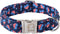 MR. CHUBBYFACE Spring Summer Dog Collar, Cute Heart Flag Design for Small Medium Large Dogs, Size L