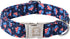 MR. CHUBBYFACE Spring Summer Dog Collar, Cute Heart Flag Design for Small Medium Large Dogs, Size L