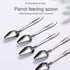 Youngy 8Pcs Bird Parrot Feeder Spoon Stainless Steel Milk Medicine Avoid Asphyxia for All Baby Bird Feeding Spoon