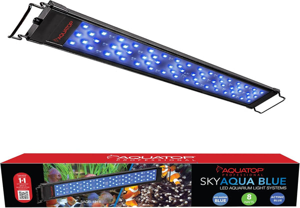 Aquatop LED Aquarium Blue Light, SkyAqua Blue, Fits 12-18 Inch Tanks, Natural Moonlight Illumination