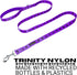 EcoBark Reflective Dog Leash, 4 FT / 5 FT / 6 FT, Eco-Bright with Padded Handle for Small and Medium Dogs (Purple)