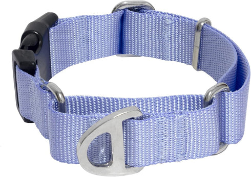 Martingale Dog Collars, Adjustable Nylon with Quick Release Buckle, No Choke Training Collar for Small, Medium, Large