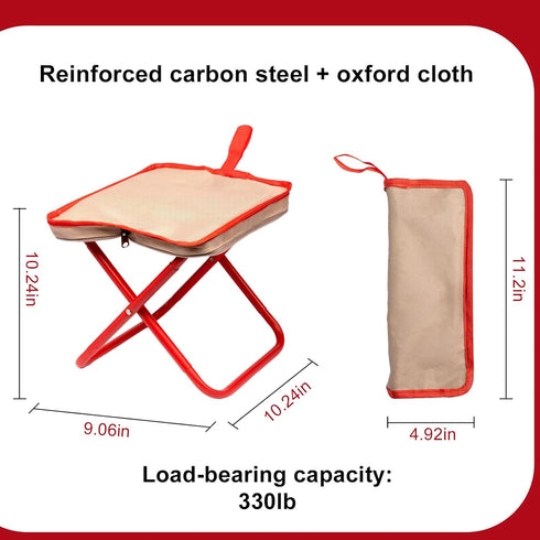TJSTJS 13.5 330LB (12.5 inch) Camping Stool,Mountaineering and Hiking Portable Stools Portable Folding Stools