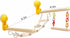 Wood Window Bird Perch Toy with Suction Cup, Climbing Ramp Ladder Platform, Enrichment Accessories Stuff for Parrot, Parakeet, Budgie, Cockatiel, Finches to Playstand Bath Car, Love Travel Inside Cage