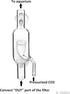 Glass Inline CO2 Atomizer Diffuser System for Aquarium Planted Tank (17mm for 16/22mm Hose)