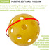 12" Set Champion Sports Hollow Plastic Softball - Practice Softballs - Regulation Size Balls - Fun for All Ages