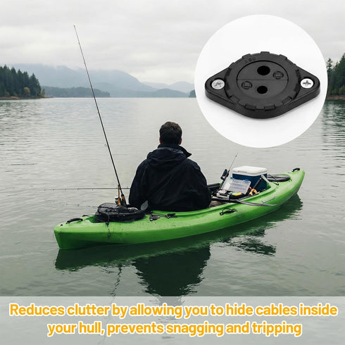 Threehoney Through Hull Wiring Kits for Device Battery Connections, Thru Hull Wiring Kits for Wilderness Track Mount