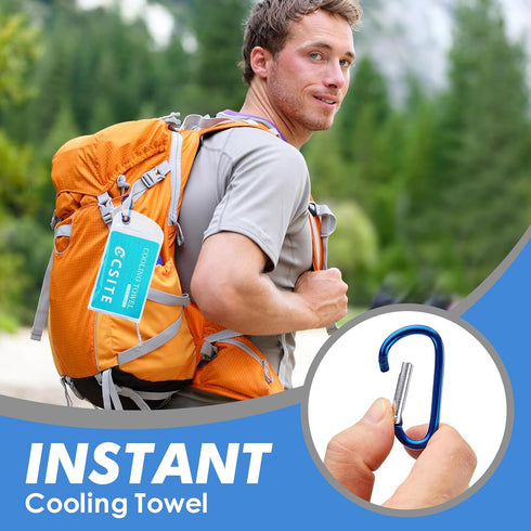 10 Pack (47"x12") CSITE Cooling Towels for Neck and Face Bulk, Ice Towel for Hot Weather, Soft Breathable Chilly Gym