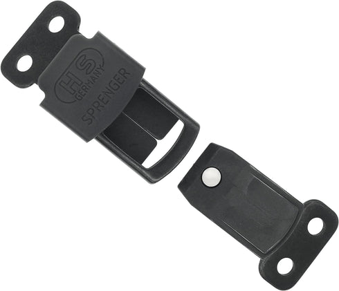 Herm Sprenger Black Stainless Steel ClicLock Buckle Quick Release Fastener for Dog Training Prong Collar for Small Medium Large Dogs Made in Germany (4.0mm)