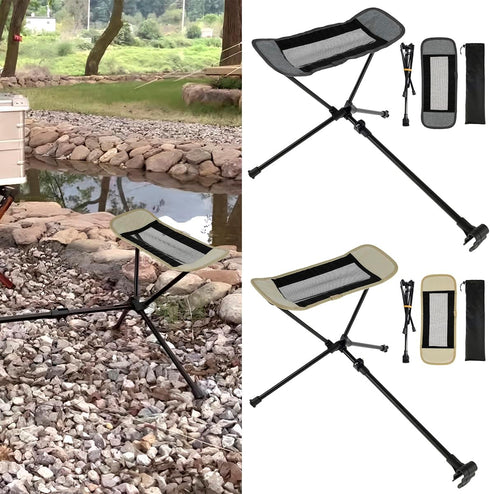 Tzdxfgl Hammock Camping Chair Foot Rest, Foldable Chair Footrest, Folding Attachable Camp Chair Leg Rest, Outdoor