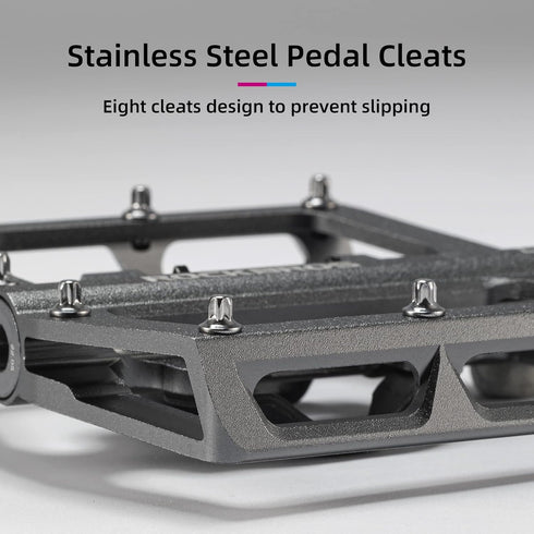 ROCKBROS Dual Function MTB Mountain Bike Pedals, Aluminum Clipless & Flat Platform 9/16" with Cleats