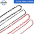 Chew Proof Chain Dog Leash 5.5ft Heavy Duty Metal Pet Lead with Soft Rope Handle for Medium Large Dogs